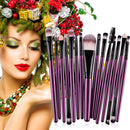 15Pcs Makup Brushes Tool Set Eyeshadow Eye Brush Kits?Purple Black?
