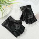 Fingerless Waterproof Driving Mittens Punk Glove Dancing Mittens Leather Gloves