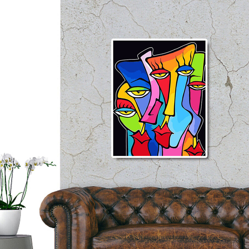 Abstract Design Painting By Numbers Acrylic Paint Canvas Wall Art Picture