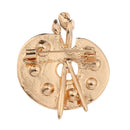 Alloy Jewelry Coat Pin Drawing Plate Brooch Rhinestone Creative Enamel