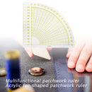 16x16cm Plastic Patchwork Fan Ruler Quilting Sewing Tailor Circle Cutter Tool