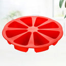 8 Grids Silicone Fondant Cake Molds Kitchen Pizza Plate Bakeware (Red) Newly