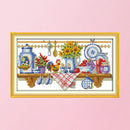 Home Cross Stitch 14CT Stamped Embroidery DIY Handwork (J169 Kitchen) Newly