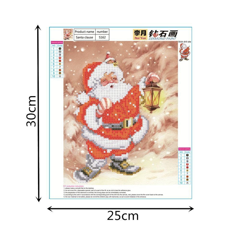 Xmas Christmas 5D Diamond Painting Rhinestone Embroidery Cross Stitch Santa