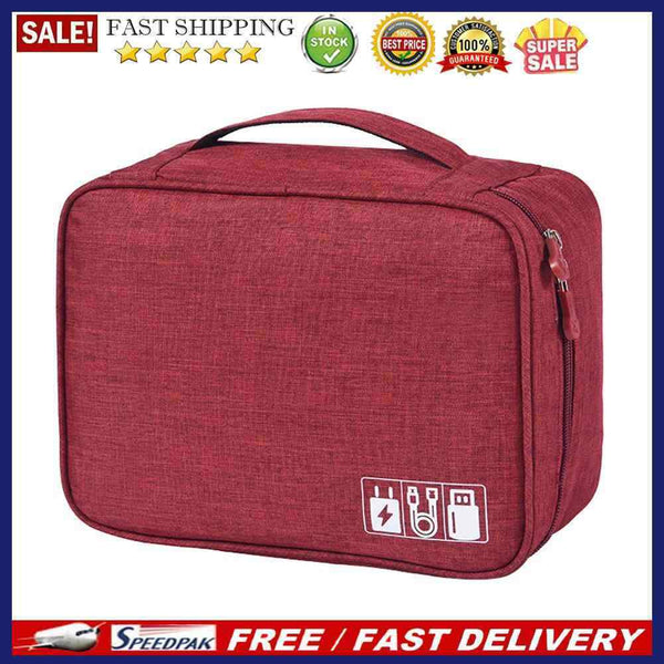 Daily Travel Gadget Wires Storage Bags Waterproof Data Cable Organizer Pouch