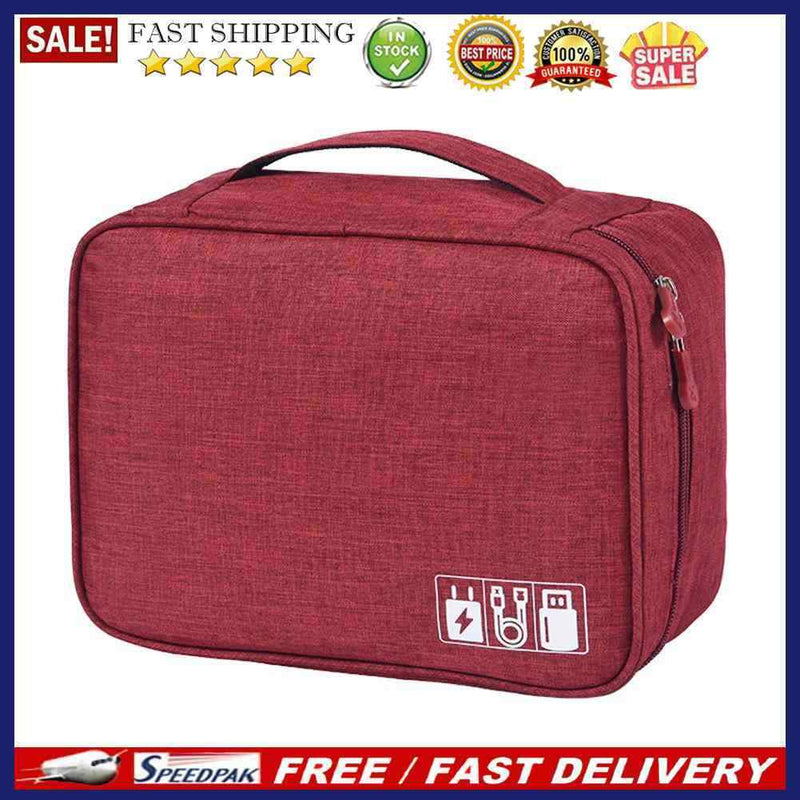 Daily Travel Gadget Wires Storage Bags Waterproof Data Cable Organizer Pouch