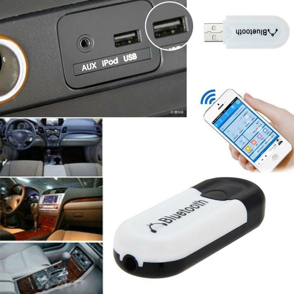 Bluetooth USB Dongle Adapter Stick Empfänger +3.5mm Audio Kabel Autoradio UK