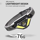 XPG+COB LED Powerful Headlamp Wave Induction Waterproof Outdoor Safety Headlight