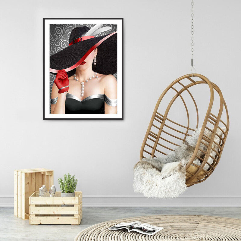 Elegant Lady Full Round Drill Mosaic Diamond Painting Rhinestone Crafts Decor