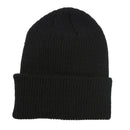 Winter Women Men Knit Ski Beanie Ball Wool Cuff Hat Ski Cap (Black)