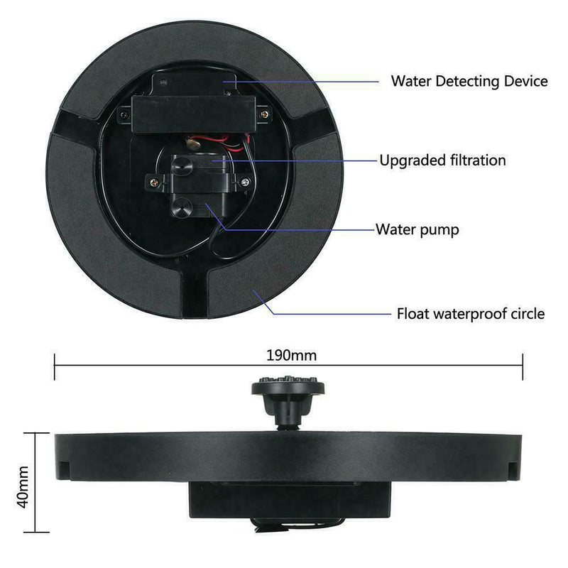 Solar Fountain Powered Bird Bath Floating Water Pump 2022 Pond Home Garden R0F5