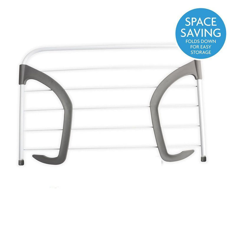 Durable Iron Storage 5 Bar Towel Holder Laundry Hanger Rail Dryer Clothes Airer