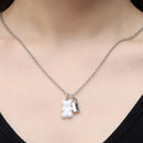 for Women Girl Link Pendant Choker Charm Bear Pendant Necklace Clavicle Chain