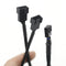 CPU PC Case Fan 4 Pin Extension Y Splitter Cable 4 Pin to 3/4 Pin (Black)