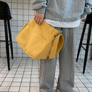 Women Canvas Shoulder Bags Solid Color Large Capacity Casual Messenger Handbag