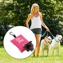 Pets Garbage Poop Bag Dispenser Dog Poop Waste Bag Holder Organizer (Pink)