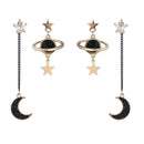 Temperament Fashion Stud Earring Drop Dangle Earrings Asymmetrical Star Moon