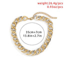 Pendant Hip Hop Bangle Cuban Chunky Chain Necklace Bracelet Link Chain