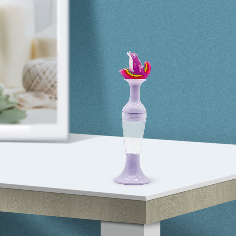Vase Diamond Painting Point Drill Pen DIY Craft (Purple Dolphin no Drill)