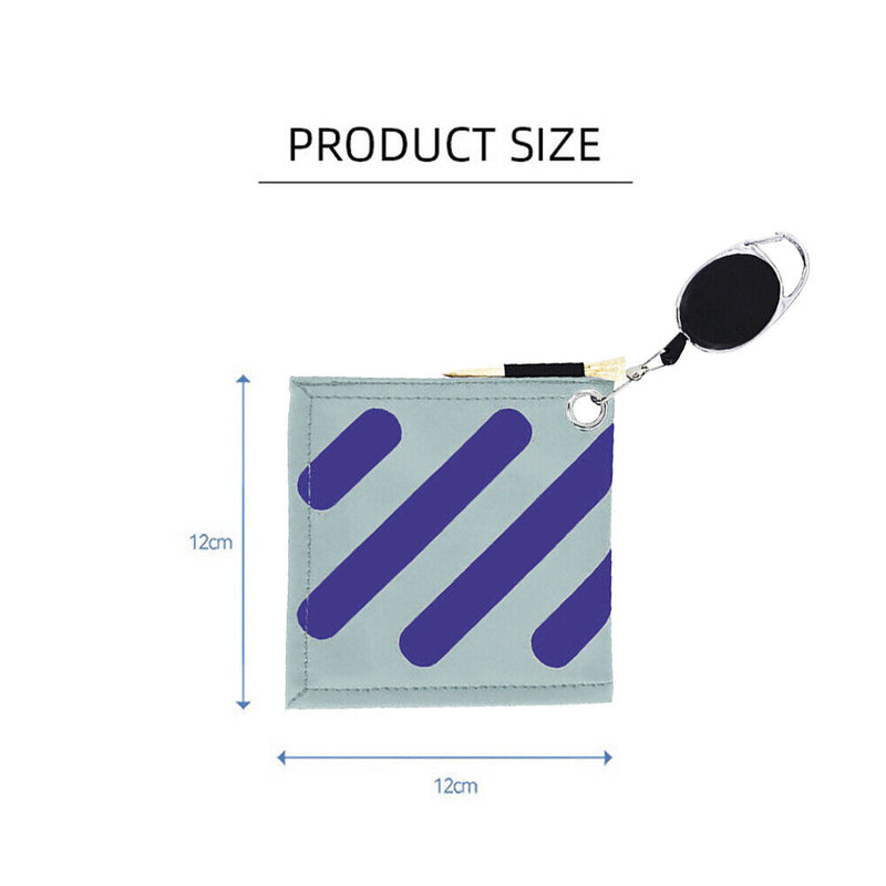 Golf Ball Cleaning Bag with Buckle Double-Sided Golf Wiping Towel (Blue)