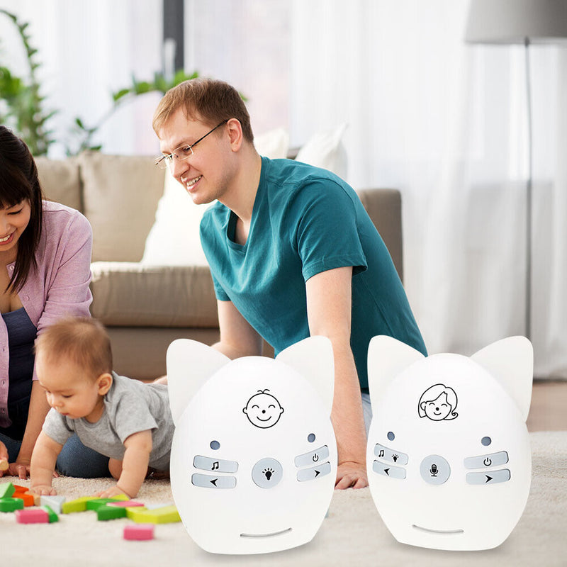 Cute Wireless Baby Monitor Cry Alarm Reminder 2 Way Audio Talk Portable Mini