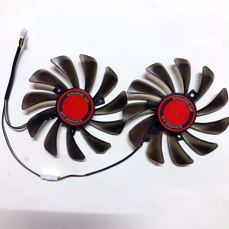 For XFX RX580 584 588 Graphics Card Dual Fan 95mm Graphics Card Cooler Fan