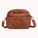 Fashion Crossbody Tote Bag Solid Multi-pocket Soft PU Shoulder Money Phone Purse