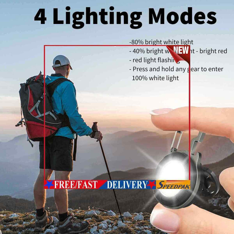 Portable COB Keychain Inspection Light 4 Adjustable Lighting Modes Work Light