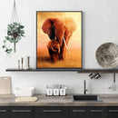 5D DIY Diamond Painting Snuggle Elephant Full Round Drill Cross Stitch Mosaic