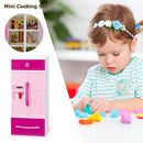 Mini Kids Kitchen Pretend Play Cooking Set Children Simulation Cabinet Toys
