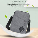 Men Retro Oxford Spinning Shoulder Bag Sports Outdoor Travel Handbag (Grey)