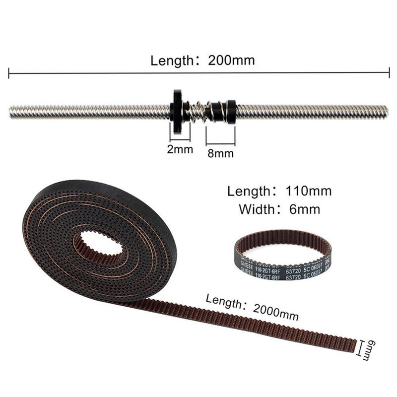 Voron V0 Belt Drive Kit Synchronous Pulley T8 Lead Screw GT2 PulleyFor Voron V0