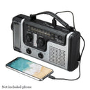 Portable Solar Powered Hand Crank Radio AM FM SW1 SW2 Multi-band Emergency Newly
