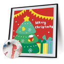 Digital Painting Frameless Cartoons Christmas DIY Painted By Numbers on Canvas