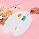 Plastic Transparent Oval Painting Palette Clear Watercolor Paint Mixing Board