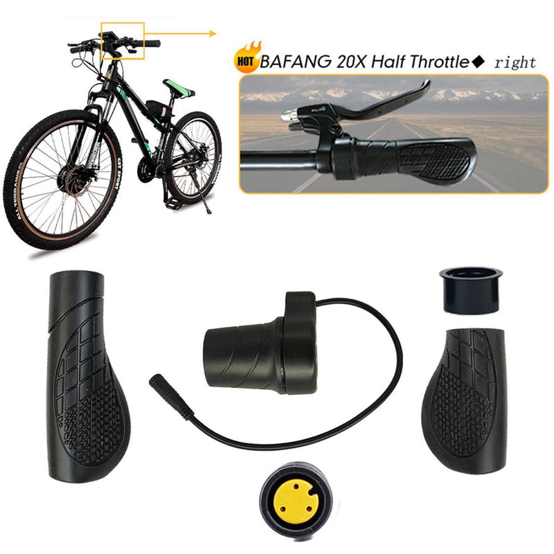 20X Bike Half Twist Throttle Grip 22.2mm with Cable for Electric Bike E-bike,`