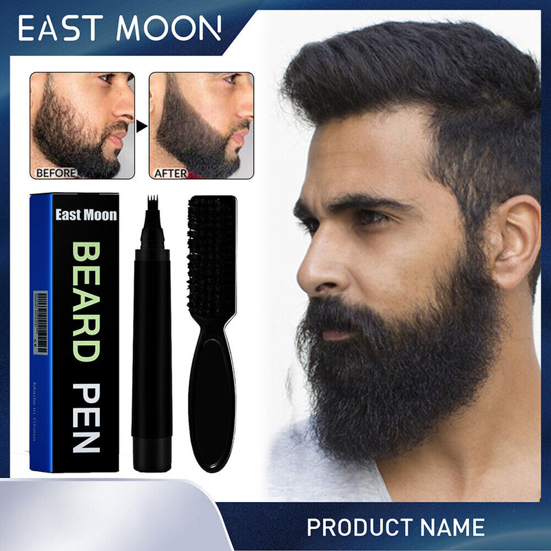 Beard Filling Pen Kit Enhancer Fill Brush Pencil Mustache Coloring Shaping To