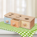 Wooden Ball Drawer Early Learning Matching Blocks Teaching AIDS Sorting for Kids