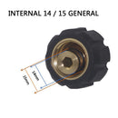 1/4 Quick Connect Male to M22 14 15 Female Adapter for Pressure Washer