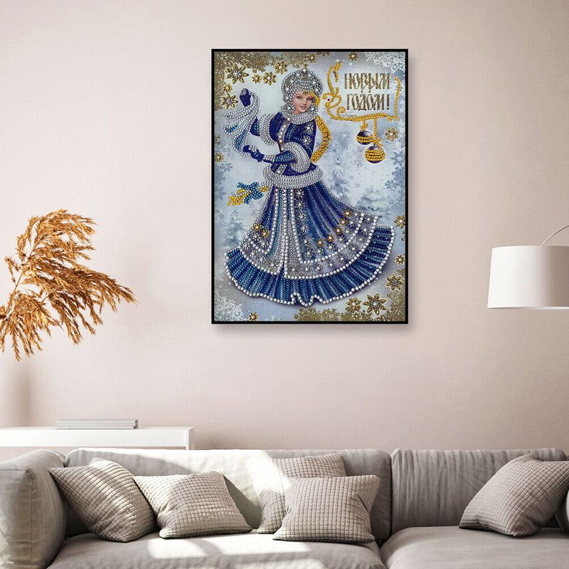 5D DIY Diamond Painting Russian Beauty Special Shaped Drawing Kit Wall Art