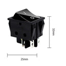 Rocker Switch Power Switch 2-Level 4-Pin Without Light AC125-250V (Black)