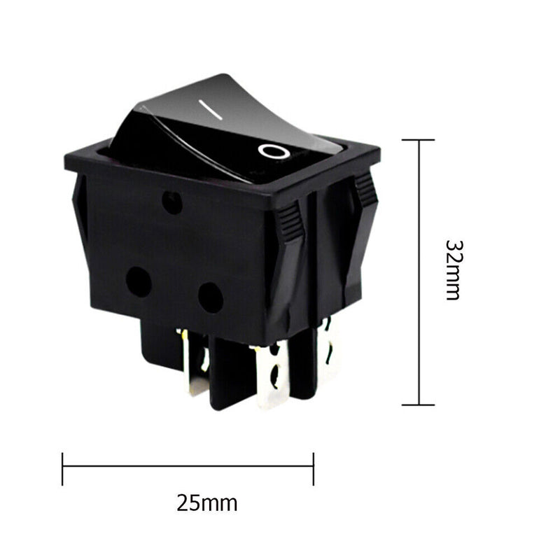Rocker Switch Power Switch 2-Level 4-Pin Without Light AC125-250V (Black)