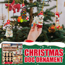 6pcs Wooden Dog Pendant for Christmas Tree Household Wall Door Hanging Artw