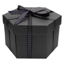 Explosion Box Hexagonal DIY Photo Album Scrapbooking Bomb Box Gift (Black) Newly