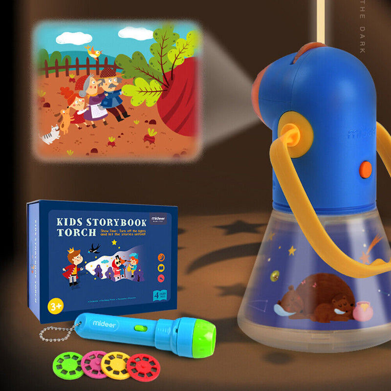Portable Tales Story Book Projector Light Torch Toys Set Baby Mini Theater Newly
