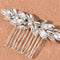 Wedding Hair Ornaments Leaf Rhinestone Hair Comb Bridal Hair Clips Flower