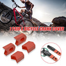 1 Pair Bicycle Crank Covers Silicone Crankset Protector Arm Sleeve (Red)