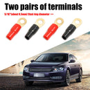 2 Pairs Car Car 4GA Speaker Electrical Wire Connector Spade Crimp Terminals Kit