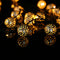LED Solar String Light Hollow Moroccan Ball Lantern Garden Decor (Warm 7m)
