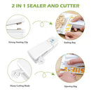 Portable Heat Sealer Rechargeable Food Snack Storage Bag Sealing (White) Newly